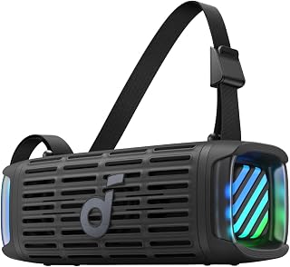 Anker Soundcore Boom 3i Bluetooth Hoparlör, IP68 Su Geçirmez, 50W BassUp™ 2.0 Ses, 16 Saat Çalma Süresi, Siyah - D5100