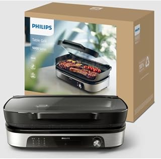 Philips HD6212/90 elektrikli ızgara Solo 2400 W Siyah, Paslanmaz çelik