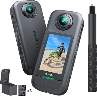 AKASO 360 Aksiyon Kamerası Oluşturucu Combo - 5.7K 360 Video
