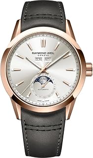 Raymond Weil Moon Phase Freelancer Saat ve Deri Kayış, 2766-PC5-64001.