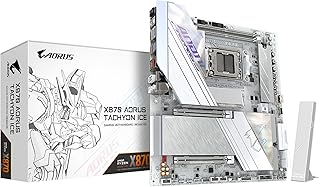 GIGABYTE X870 AORUS TACHYON ICE AM5 DDR5 8600MHz+(OC) PCIe 5.0 Çift M.2 USB4 WiFi 7 2.5GbE LAN ATX Anakart