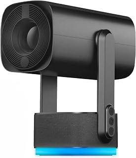 4K Şarjlı Projeksiyon Cihazı, 1080P Full HD Görüntü Kalitesi, WiFi 6 Bluetooth 5, Uzun Şarj Ömrü, 12000 Lümen Parlaklık, Elektrikli Odaklanma, 40