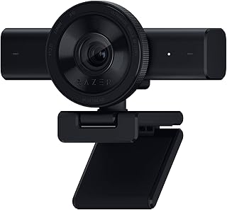 Razer Kiyo V2 - AI Destekli Otomatik Çerçeveleme Özelliğine Sahip 4K 30 FPS Kamerası - Tek Tıkla Görüntü İyileştirme - Yüksek Dinamik Aralık - Geniş Açı Lens - OBS ve Xsplit | Siyah