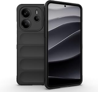 Zore Xiaomi ile uyumlu Redmi Note 14 4G Kılıf Esnek TPU Oyuklu Arka Yüzey Tasarımlı Zore Etnik Silikon Kapak Siyah