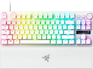 Razer Huntsman V3 Pro Tenkeyless 8KHz - PC mekanik oyun klavyesi - 8KHz HyperPolling - Analog Optik Anahtarlar - 0,1-4,0mm - Snap Tap - Rapid Trigger - QWERTY ABD Düzeni | Beyaz