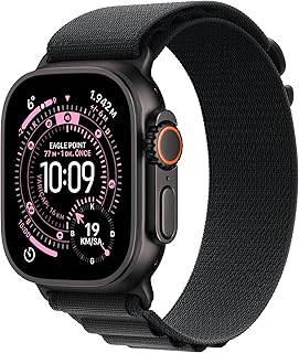 Apple Watch Ultra 3 GPS + Cellular 49 mm Koşu ve Çoklu Spor İçin Sağlam Titanyum Siyah Kasaya Sahip Üst Düzey Akıllı Saat ve Siyah Alpine Loop - Küçük Boy