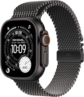 Apple Watch Ultra 3 GPS + Cellular 49 mm Koşu ve Çoklu Spor İçin Sağlam Titanyum Siyah Kasaya Sahip Üst Düzey Akıllı Saat ve Siyah Milano Loop – Küçük Boy — %26 İndirim | Amazon TR Fırsatı