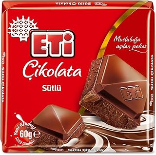 Eti Sütlü Kare Çikolata 60 g x 10