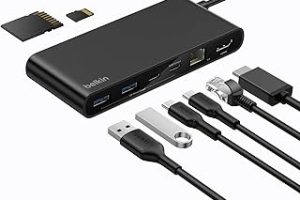 Belkin Connect 8 Portlu USB-C Hub, 4K@60Hz’e kadar çözünürlükleri destekleyen ekran uyumu, Mac, Windows ve Chromebook ile çalışır, 100 W PD, 10 Gbps veri aktarım hızı ve 2,5 Gbps Ethernet – Siyah — %25 İndirim | Amazon TR Fırsatı