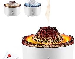 Volkan Şeklinde Hava Nemlendirici, 2 Farklı Alev Rengi ve Efekti, Uzaktan Kumandalı Kullanım, Esans Yağlar İle Uyumlu Koku Verici, Ev Ofis Yoga Kullanımına Uygun Ultrasonik Aromaterapi Difüzörü — %20 İndirim | Amazon TR Fırsatı