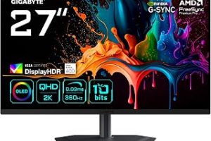 GIGABYTE MO27Q3 26,5″ QD-OLED Gaming Monitor, QHD (2560×1440), 360Hz, 0.03ms GTG, HDMI 2.1 & DP 1.4, DisplayHDR True Black 400, HDR 1000 nits, KVM & USB-C, Dahili Hoparlör — %22 İndirim | Amazon TR Fırsatı