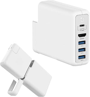McStorey MacBook USB-C Hub ve HDMI Adaptörü, 4'ü 1 Arada USB-C Çoklayıcı, 2 USB 3.0, USB-C PD Güç Geçişli, Apple 61W-67W USB-C Güç Adaptörü Uyumlu, Beyaz