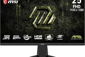 MSI 24.5″ MAG 255F X24, Gaming Monitör, FHD, 16:9, Flat, Rapid IPS, 240Hz, 0.5ms (GtG Min.), Adaptive-Sync — %20 İndirim | Amazon TR Fırsatı