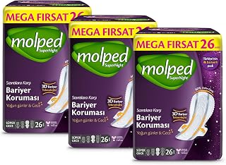 Molped Supernight Hijyenik Ped Süper Gece Süper Mega Fırsat Paketi 78 Adet — %48 İndirim | Amazon TR Fırsatı