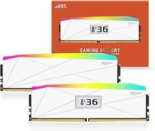 V-Color Manta XFinity+ OLED ARGB 32GB (2x16GB) DDR5 6400MT/s CL32 1.4V, Intel XMP 3.0, SK Hynix IC, Beyaz Masaüstü Bellek RAM / OTMXFL1664832WWK