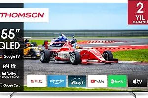 Thomson 55QG7C14 55 inç 139 Ekran Uydu Alıcılı UHD 4K Google Smart QLED Pro TV — %26 İndirim | Amazon TR Fırsatı