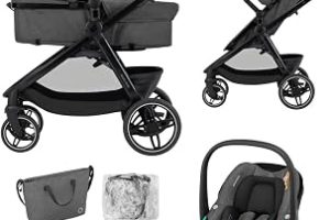 Maxi-Cosi Zelia S Trio² bebek arabası 3’ü 1 arada çocuk koltuklu, 0 – 4 yaş, tek elle katlanabilir, kompakt ve ters çevrilebilir bebek arabası seti, CabrioFix S i-Size bebek koltuğu, aksesuar, bebek — %31 İndirim | Amazon TR Fırsatı