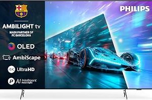 Philips 55OLED761/12 55 inç (139 cm) 4K Ultra HD OLED Ambilight Smart TV, 120 Hz, P5 AI, Dolby Vision, Dolby Atmos, HDMI 2.1, Titan OS — %40 İndirim | Amazon TR Fırsatı
