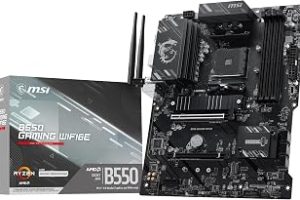 MSI MB B550 GAMING WIFI6E AM4 DDR4 4800(OC) HDMI DP 2x M.2 USB 10Gbps 1G LAN WIFI6E ATX — %25 İndirim | Amazon TR Fırsatı