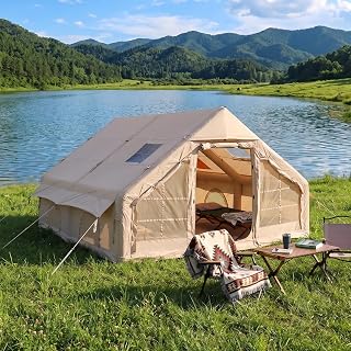 PİKAS Rovos 12 Kişilik XXL Şişme Kamp Çadırı | 4 Mevsim Büyük Aile Çadırı | Su Geçirmez Oxford Kumaş | Kamp, Glamping ve Outdoor Çadırı