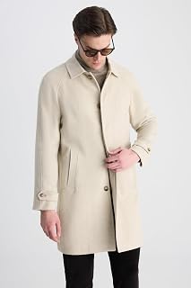 Ds Damat Slim Fit Bej Balıksırtı Palto