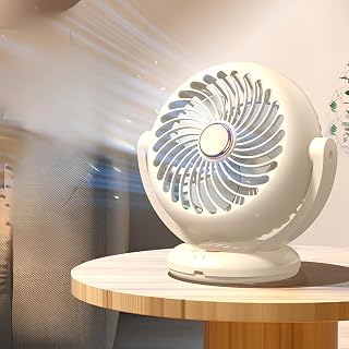 Masaüstü Mini Vantilatör – Güçlü Hava Sirkülasyonlu Spiral Kanatlı Hava Soğutucu, USB Şarjlı Sessiz Çalışan Taşınabilir Masa Büyüklüğünde Fan, Ofis, Ev, Yatak Odası ve Kamp İçin — %47 İndirim | Amazon TR Fırsatı