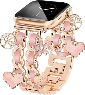Apple Watch Kalp ve Anahtar Figürlü Kordon,Apple Watch 49/46/45/44/42/41/40/38mm ve Apple Watch SE 3/2/1 & Watch Ultra 3/2/1 & Series 11-1