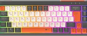 Lecoo GK680 Üç Modlu RGB Gaming Klavye Bluetooth, Kablosuz 2.4GHz ve Kablolu Şarjlı 68 Tuş Membran Türkçe Q Oyuncu Klavyesi — %37 İndirim | Amazon TR Fırsatı
