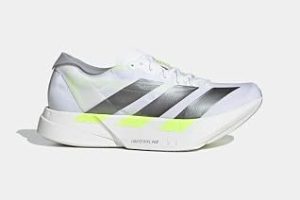 adidas Adizero Adios Pro 4 M Erkek Koşu Ayakkabısı, Beyaz/Metalik Demir/Solar — %25 İndirim | Amazon TR Fırsatı