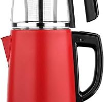 Leggno Gourmet Pro Cam Demlikli Çay Makinesi Kırmızı Renkli — %39 İndirim | Amazon TR Fırsatı