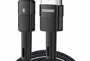 ESSAGER 1 Metre USB-A Lightning Hızlı Şarj Kablosu 2.4A 480 Mbps Veri Aktarımlı Örgülü Kısa Şarj Kablo — %28 İndirim | Amazon TR Fırsatı