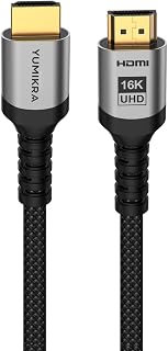 HDMI 2.2 Kablo, 96 Gbit/s, 16K@60Hz, 12K@120Hz, 8K@240Hz, 4K@480Hz, LIP, VRR, ALLM, QFT, QMS, Dynamic HDR, eARC, Alüminyum Gövde – 2 Metre