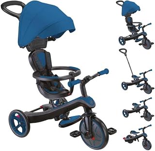 Globber Explorer 4in1 Trike Bisiklet, Kraliyet Mavisi, 10 Ay - 5 Yaş