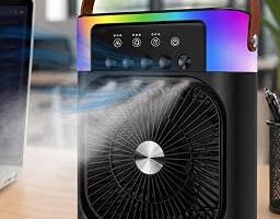 Mini Klima Fan Buharlı Soğutucu RGB Led Işıklı Taşınabilir Masaüstü Fan — %40 İndirim | Amazon TR Fırsatı
