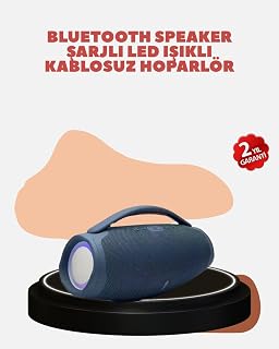Renkli LED Efektli Suya Dayanıklı Taşınabilir Kablosuz Hoparlör