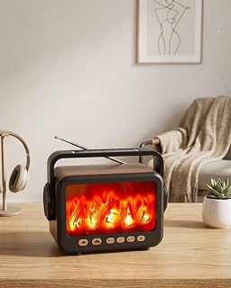 LED Şömine Efektli Kablosuz Hoparlör FM Radyo Müzik Çalar — %25 İndirim | Amazon TR Fırsatı