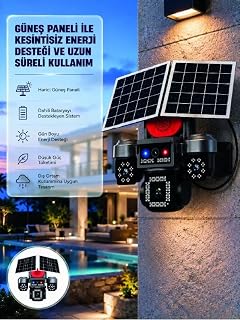 Takip Özellikli 4 Kameralı Güneş Panelli Güvenlik Kamera Sistemi