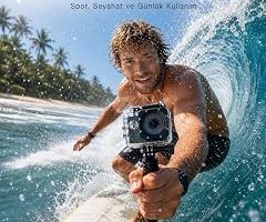 Su Geçirmez Korumalı 1080P Full HD Aksiyon Kamerası — %39 İndirim | Amazon TR Fırsatı