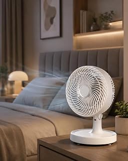 Sessiz Çalışan Mini Masaüstü Fan 2 Kademeli Otomatik Salınımlı