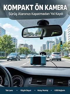 Kompakt Dash Kamera USB Şarj TF Kart Destekli Yeni Nesil