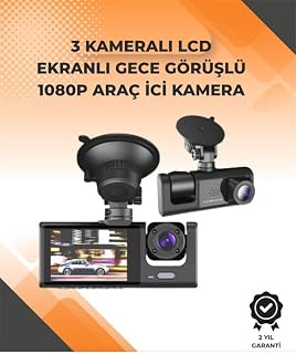 3 Kameralı Dashcam Sistem – Geri Görüş Yardımı Park Koruması ve G-Sensör