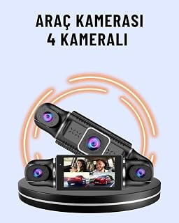 170° Geniş Açı 4 Kameralı Araç Kamerası Hareket Algılamalı