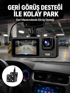1080P 3 Kameralı Araç DVR – Döngü Kayıt ve Geri Görüş Özellikli Yeni Nesil — %34 İndirim | Amazon TR Fırsatı