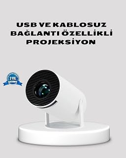 HDMI USB Bağlantılı 4K Destekli Taşınabilir Projeksiyon Cihazı