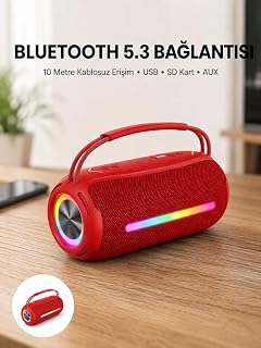 RGB Işıklı Taşınabilir Hoparlör – Çoklu Bağlantı Desteği — %25 İndirim | Amazon TR Fırsatı