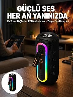 Bluetooth Hoparlör Uzun Pil Ömrü Taşınabilir Yüksek Ses Kaliteli Yeni Nesil