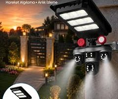 Güneş Enerjili 3 Lens Akıllı Güvenlik Kamerası LED Projektörlü Dış Mekan Koruma Sistemi — %44 İndirim | Amazon TR Fırsatı