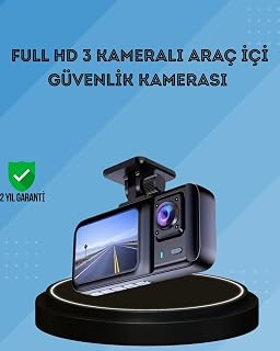 360° Kapsama Sahip Full HD Araç Kamerası 3’lü Kayıt Gece Görüşlü DashCam — %38 İndirim | Amazon TR Fırsatı