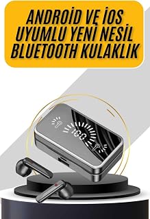 İos Android Uyumlu Bluetooth Kulaklık Kablosuz Kulaklık Yüksek Basslı