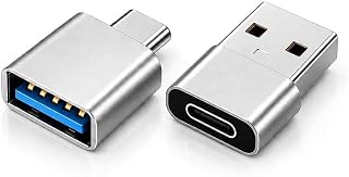AEE® 2'li USB Type-C Dönüştürücü Seti, Type-C to USB OTG ve USB to Type-C Adaptör, Metal Gövde, USB-C Çevirici, Telefon Bilgisayar Şarj ve Veri Aktarımı İçin, 2 Yıl Garantili USB 3.0+ 5 GBPS 3 AMPER